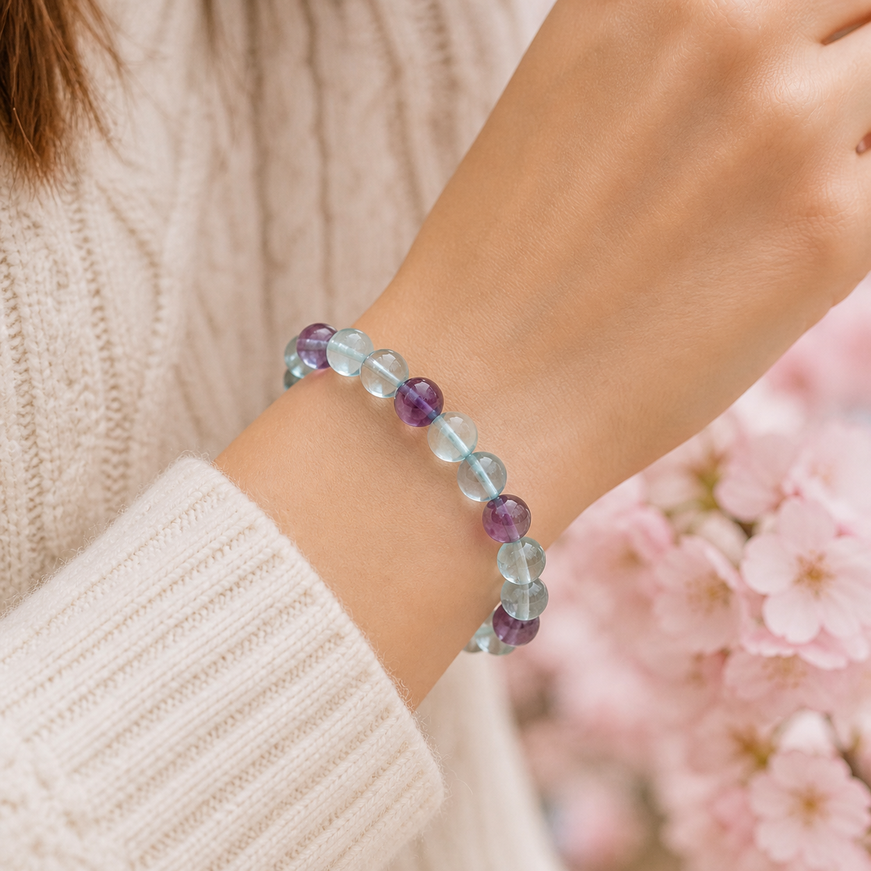 Fluoritarmband „Clarity“ – Farben der Klarheit