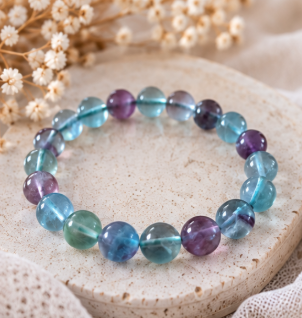 Fluoritarmband „Clarity“ – Farben der Klarheit