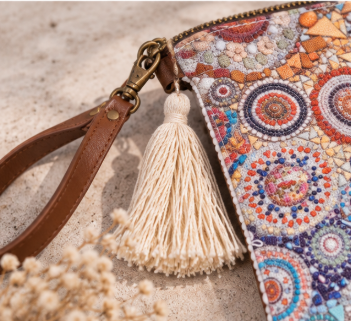 Tasche / Clutch  "Luzia"– Farbe trifft Eleganz
