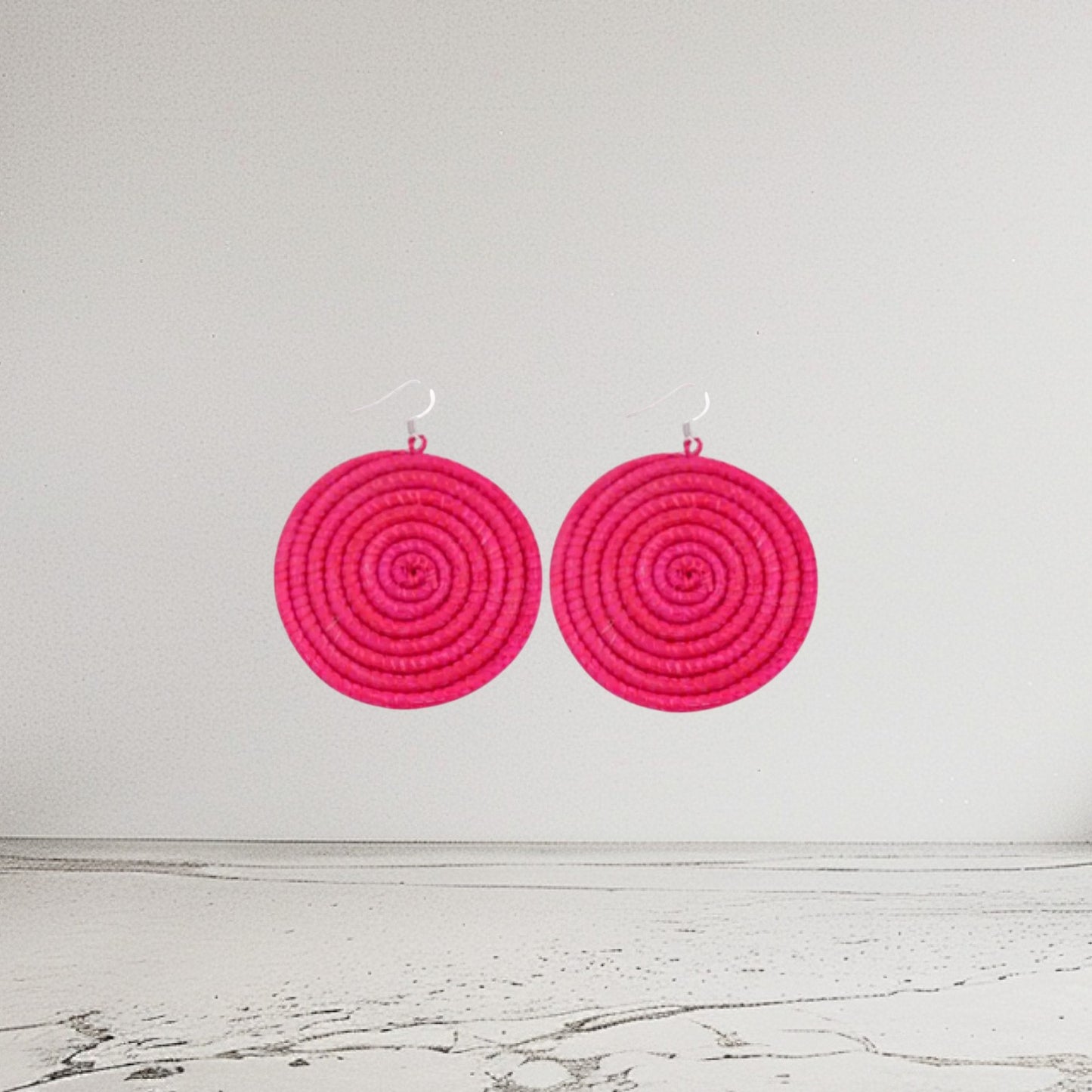 Sisalohrringe „Aqua“ – Leichtigkeit in Farbe