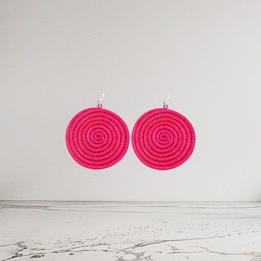 Sisalohrringe „Aqua“ – Leichtigkeit in Farbe